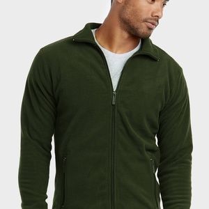 Knocker Men's Polar Fleece Full Zip Sweater PF2000 Dark Green